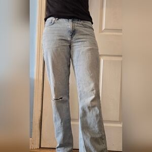 American Eagle Outfitters 90s Boot Cut Light Blue High Rise Jeans